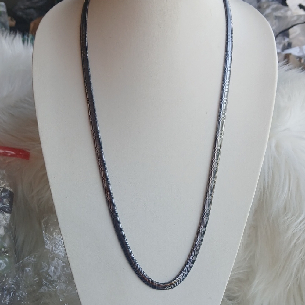 Paparazzi Sleek Metallic Black Chain Necklace Long For Men